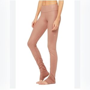 Alo Yoga High-Rise Goddess Leggings Pink Peach Color Woman Size M